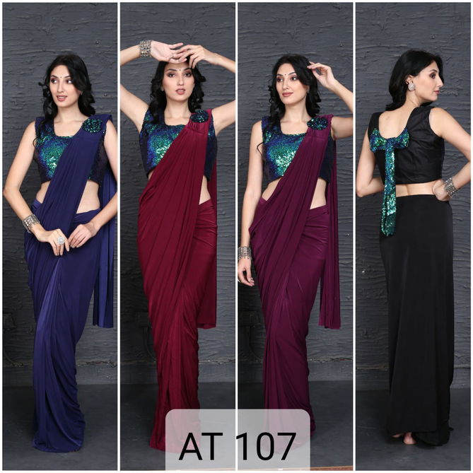 Amoha Trendz AT107 Ready To Wear Sarees Catalog
